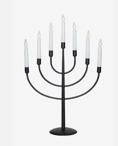 Chandelier Menorah en métal au design classique pour la décoration traditionnelle des fêtes juives, haute qualité - Product Image 4