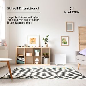 Radiateur Convecteur Mural Portable 1000W avec Minuteur 7 Jours IP24 pour Pièces jusqu'à 10 m² 5,3 kg Blanc - Product Image 3