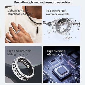 Bague connectée de santé intelligente, étanche IP68, moniteur d'activité physique, fréquence cardiaque, suivi du sommeil, oxygène sanguin, suivi menstruel, bracelet en acier allié - Product Image 3