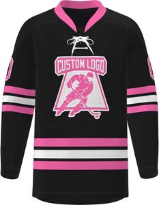 Sublimación personalizada bordada conjunto de Jersey de hockey sobre hielo para adultos jóvenes personalizado impreso cosido práctica ropa deportiva OEM - Product Image 3