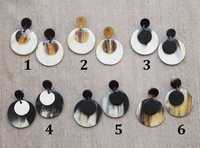 Bijoux en corne de buffle faits à la main de nouveau style vintage, grandes boucles d'oreilles créoles ethniques tribales, boucles d'oreilles créoles à la mode