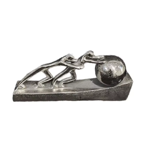 โต๊ะโลหะโบราณรูปทรงมนุษย์ งานฝีมือสั่งทำพิเศษสำหรับห้องสมุด สำนักงาน ขายส่ง ลูกบอลสองคนสำหรับปีใหม่และวันครบรอบ - Product Image 1