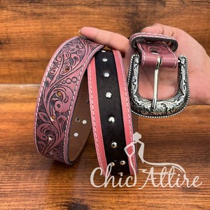 Ceintures de costume d'affaires en cuir usiné à la main pour hommes de luxe personnalisées avec boucle ardillon réglable ceintures en cuir de vachette véritable - Product Image 6