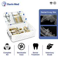Ensemble d'instruments dentaires vétérinaires Davin Med pour l'extraction des dents des chiens et des chats, chirurgie buccale des animaux de compagnie, kit en acier inoxydable