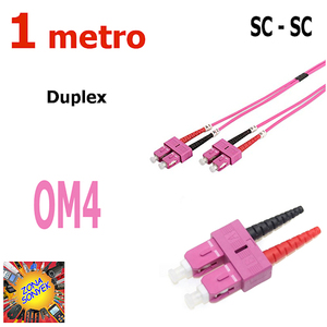 สายแพทช์ไฟเบอร์ออปติก SC-SC OM4 ดูเพล็กซ์ 1 เมตร - Product Image 1