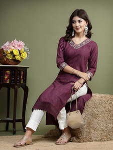 Últimas Colecciones de Kurtis Casuales de Diseñador para Mujer, Trajes Salwar Kameez Modernos y a la Moda, Vestidos Anarkali de Poliéster para Verano - Product Image 3