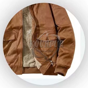 Wholesale High Quality 100% Cotton Men's Winter Sherpa Jackets Custom Plus Size Breathable Stand Collar Warm Protective - Product Image 4