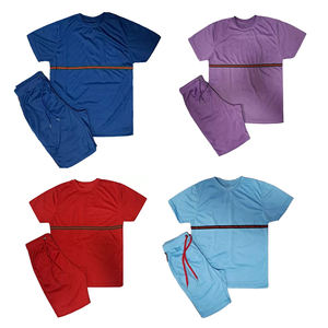 Ensemble de vêtements décontractés imprimés personnalisables pour hommes T-shirt et short assortis avec rayure tendance, idéal pour l'été Street Style - Product Image 1