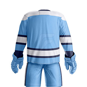 Ensembles d'uniformes de hockey sur glace à manches longues, respirants et légers, design personnalisé 2025, avec service OEM, 100 % polyester - Product Image 6