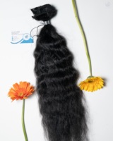 AR-RAFI IMPEX Lot de 3 Extensions de Cheveux 100% Vierge Remy Indiens Ondulés 100g, à Clipser, Double Trame Cousue à la Machine, Pointes Doublement Tirées, Style 2