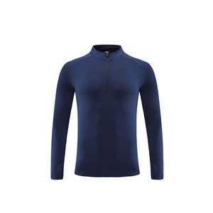 Camisa de compresión de LICRA de poliéster OEM Camisa de manga larga deportiva con estampado personalizado Camisa de gimnasio de compresión personalizada ajustada en blanco para hombres - Product Image 1