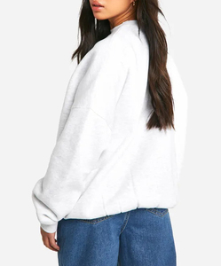 Sudadera de Cuello Redondo de Felpa Francesa de Último Diseño, Sudaderas Extra Grandes Personalizadas con Hombros Caídos para Mujer - Product Image 6