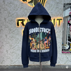 Haut fabricant client le plus demandé sweat à capuche zippé Puff imprimé fabriqué en usine prix bas sweats à capuche hommes sweats à capuche pour hommes - Product Image 4