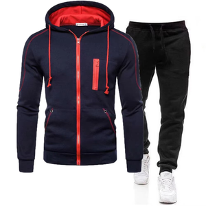 Chándal con estampado de moda para hombre, Sudadera con capucha y cremallera, pantalones de chándal, trajes de dos piezas, conjuntos deportivos informales para correr para hombre - Product Image 3