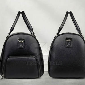 High-Quality <b>Leather</b> <b>Travel</b> <b>Bag</b> with Comfortable Handles and Secure Zipper Elegant <b>Leather</b> Duffle <b>Bag</b> - Product Image 2