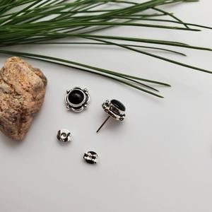 925 Solid Silver Classical Stud <b>Earrings</b> Jewelry <b>for</b> <b>Women</b> 925 Sterling Silver <b>Black</b> Onyx Gemstone Boho Style Handmade <b>Earrings</b> - Product Image 4