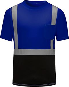 Highest Quality Hi <b>Vis</b> Reflective <b>High</b> Visibility Knitted 100% Cotton for <b>T</b> <b>Shirt</b> Safety Workwear Men's - Product Image 1