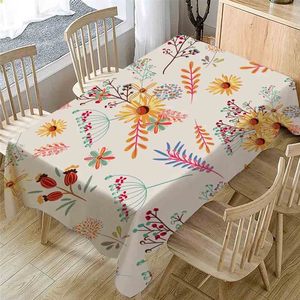 Nappe de table 100% coton pour salle à manger cuisine facile d'entretien lavable tissu de protection polyvalent écologique Durable durable - Product Image 4