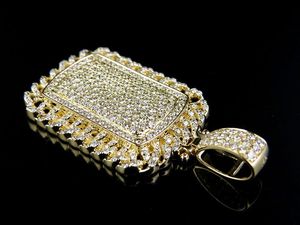 Trendy Shiny Fancy Fashion Fully Iced Out Cuban Design Jewelry In 925 Silver With Moissanite Diamond Pendant - Product Image 3