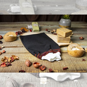 Gants de bain en fibre de chanvre de qualité supérieure corps doux exfoliant Spa accessoire de douche Texture douce routine de mitaines exfoliantes durables - Product Image 6