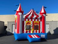 Château gonflable commercial personnalisé sur le thème du carnaval, certifié CE, garantie 3 ans, taille personnalisable