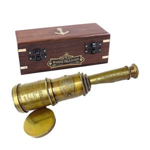 Fournisseur indien de télescope antique nautique en laiton avec boîte en bois télescope en laiton fait à la main à vendre au prix de gros - Product Image 1
