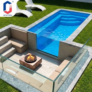 10mm Thick Fiberglass Ground Swimming <b>Pool</b> <b>for</b> Kids Adults Rectangle Shape UV Resistant Easy Install Outdoor Family <b>pool</b> - Product Image 2