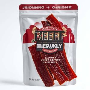 Emballage en sachet debout brillant prêt à la vente au détail avec fermeture éclair et ouverture facile à déchirer pour les produits de collation et les aliments secs - Product Image 1