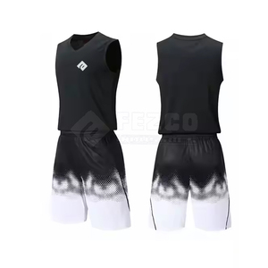 Tenue de Basketball Homme Haute Qualité Personnalisable Respirante Grande Taille Sans Manches pour Équipe et Club - Product Image 3