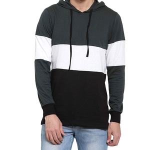 Dernières tendances en matière de sweats à capuche pour hommes en coton/polyester, style décontracté, poches kangourou, couture sur les poignets, streetwear unisexe personnalisé - Product Image 4