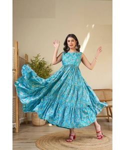 Salwar Kameez de Luxe de Dubaï pour Femme, Style Broderie Classique Ouverte, en Tissu Satin de Coton Longueur Ras du Sol, Idéal pour les Soirées Élégantes - Product Image 6