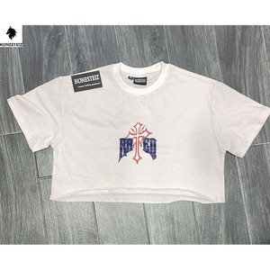 เสื้อยืดผ้าฝ้าย100% จีเอสเอ็มสำหรับผู้ชายทรงบ็อกซี่ทรงโอเวอร์ไซส์พร้อมโลโก้สไตล์ฮิปฮอปแขนกลาง300ออกแบบได้ตามต้องการน้ำหนักบริการ OEM - Product Image 3