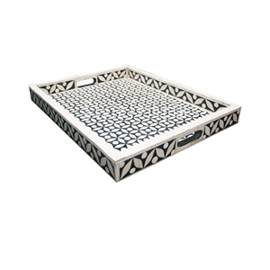 Bandeja con incrustaciones de hueso de madera de alta calidad de lujo hecha a mano india, tamaño personalizado, precio de fábrica directo para el hogar, Bandejas para servir - Product Image 5