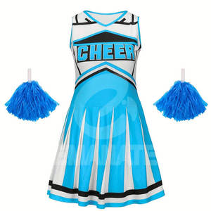 Conjuntos de Uniformes de Animadoras Personalizados con Impresión por Sublimación, Tela que Absorbe la Humedad, Color y Logotipo Personalizados, Alta Calidad para Mujer - Product Image 6