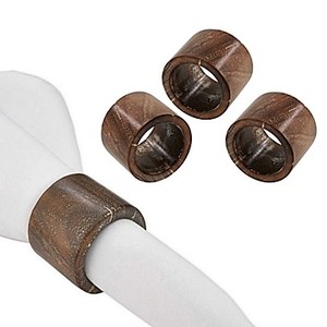 Top qualité impressionnante bois de manguier peint à la main moderne luxe porte-anneau de serviette forme Unique marron personnaliser fini décor à la maison - Product Image 4