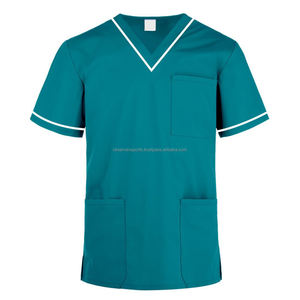 Gran oferta, uniformes de Hospital con cuello en V, uniformes médicos de enfermería, conjuntos de uniformes, camisetas de manga corta, uniforme de enfermera para mujer - Product Image 2