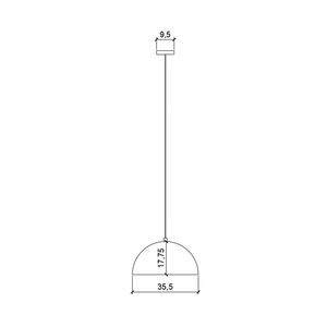 Suspension de plafond moderne Truf bordeaux, douille E27, éclairage intérieur, intensité variable, garantie 2 ans, options de couleurs portables - Product Image 3