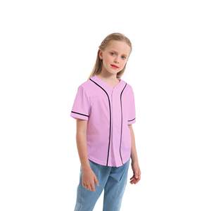 Venta al por mayor impreso botón abajo camisetas de béisbol liso en blanco Hip Hop deportes uniformes para hombres mujeres adultos trajes camiseta para hombres - Product Image 3