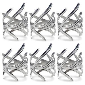 Anillo de Servilleta con Acabado Plateado Moderno, Perfecto para Decoración de Mesa en Eventos Formales y Ocasiones Especiales, Venta al por Mayor desde India - Product Image 4