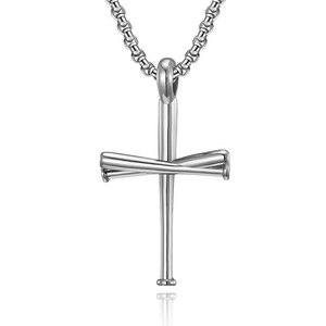 Collier pendentif tendance en acier inoxydable 316L plaqué or 14K 18K PVD, bijoux fins, collier de baseball pour homme - Product Image 1