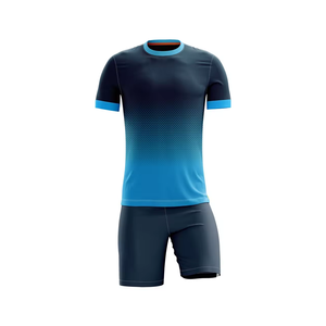 2024 vêtements de sport chemise rouge de Sublimation pour adultes à manches courtes avec un design de couleur orange clair et un uniforme de football court noir - Product Image 3