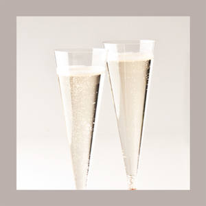 120cc Disposable Transparent <b>Glass</b> <b>Goblet</b> with PS Base 120 Flute Drinkware - Product Image 4
