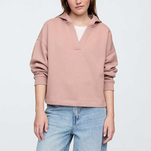 Sudadera con Capucha para Mujer, Diseño 3D Bordado, Color Sólido, Corte Holgado, Personalizada, Nueva Moda, Tejido Grueso de Poliéster/Algodón - Product Image 3