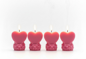 Scented for Valentine's Day Wedding Party <b>Candle</b> Set 4 Pink Heart-Shaped <b>Soy</b> Wax <b>Candles</b> Eco-Friendly Luxury Home Decor Gifting - Product Image 3