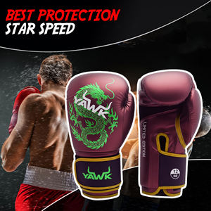 Gants de boxe en cuir à lacets, disponibles en différentes couleurs, pour l'entraînement professionnel, pour hommes. - Product Image 2