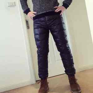 Men's High Waist Ultralight Duck <b>down</b> <b>Pants</b> Plus Size Waterproof Windproof for Outdoor Skiing & Camping Breathable Print Design - Product Image 4