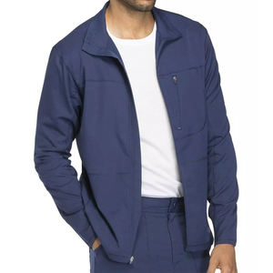 เสื้อแจ็กเก็ตสครับผ้ายืดสำหรับผู้ชายชุดพยาบาลชุดเครื่องแบบโรงพยาบาลแบบรูดซิปด้านหน้าดีไซน์ยอดนิยม - Product Image 5