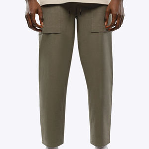 กางเกงสเวตเตอร์ผ้าฝ้าย100% สำหรับผู้ชายชุดฤดูหนาวแบบระบายอากาศได้ดีมีโลโก้และป้ายแบบกำหนดเองได้ - Product Image 2