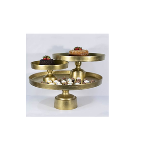 Laiton Simple Gâteau Stand De Mariage Dessert Fenêtre Présentoir Repas Froid Thé Pause Pâtisserie Stand avec vente - Product Image 4