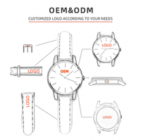 Montre mécanique à cadran MOD pour homme avec affichage analogique Diver avec fenêtre en cristal résistante à l'eau